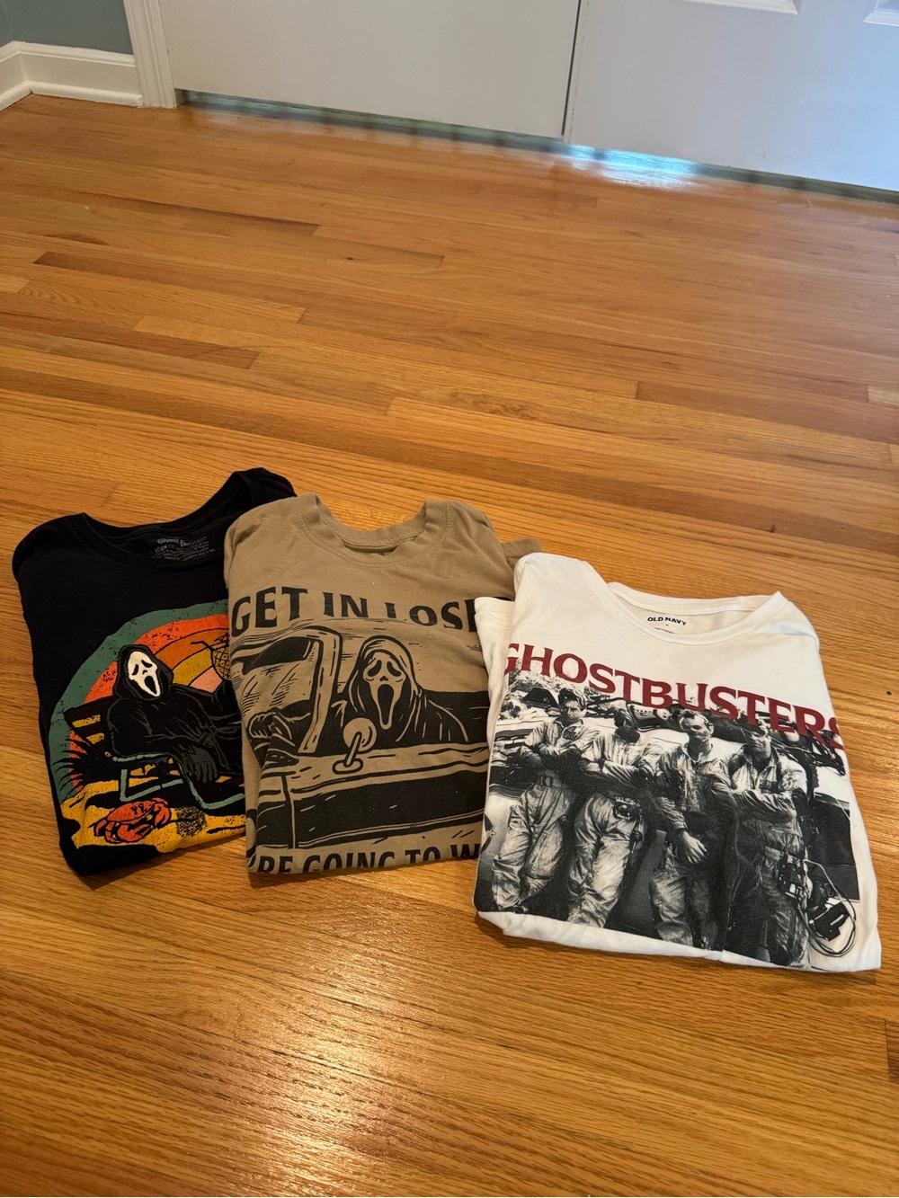 Set of 3 Summerween/Halloween tees Ghostbusters and Ghost face